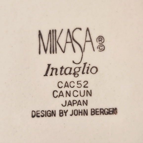 Vintage 90's Pastel Mikasa Intaglio Cancun Geometric Print Dinnerware - Picture 7 of 10